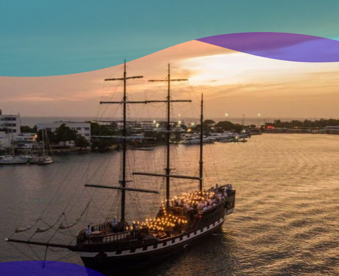 Atardecer Barco Pirata En Cartagena